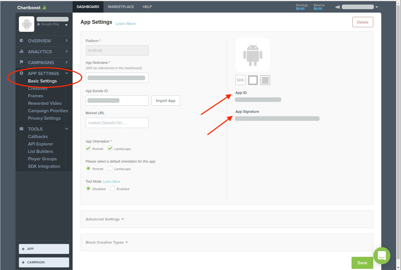 App ID and App Signature