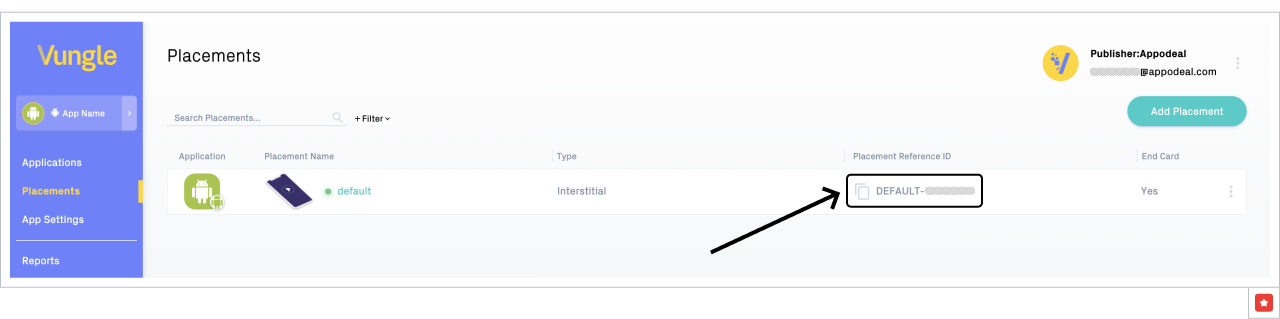 Placement Reference ID