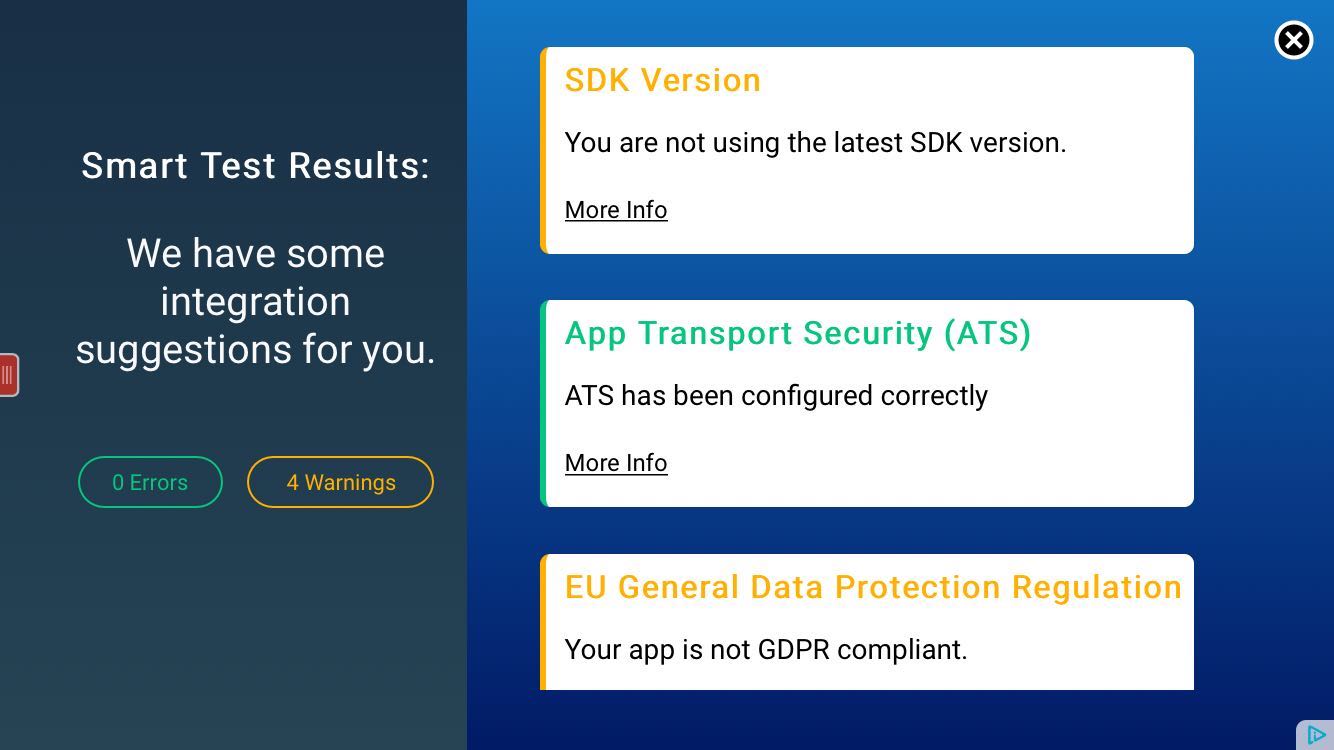 AdColony test notification
